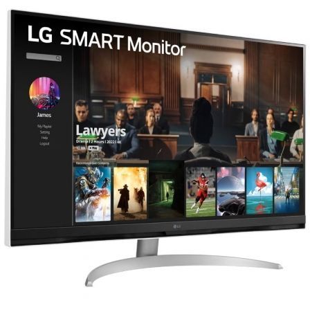 LG 32SQ700S-W Smart Monitor 32 pulgadas 4K UHD WebOS Plata y Blanco